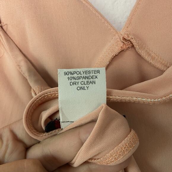 Vintage Peach Halter Top Medium Embellished Y2K Summer Boho Casual Flowy Babydol - Picture 7 of 7